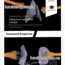 сертификат врач стоматолог-ортопед Корицкий Владислав Вячеславович
