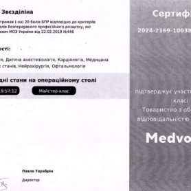 Сертификат Звездилина Людмила Стратоновна
