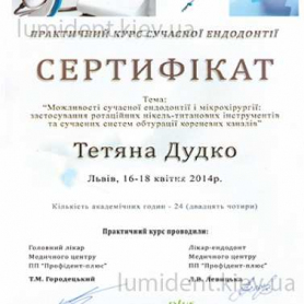 сертификат Дудко Татьяна
