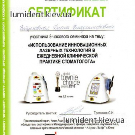 Мирошниченко Диана Сертификат Киев