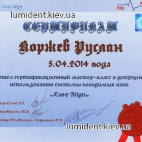 сертификат, доктор Коржев Руслан