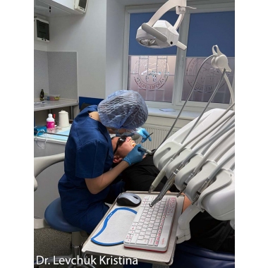 Фото пациента с врачом Левчук К.И. ЛюмиДент